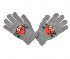 Detské rukavice Angry Birds šedé