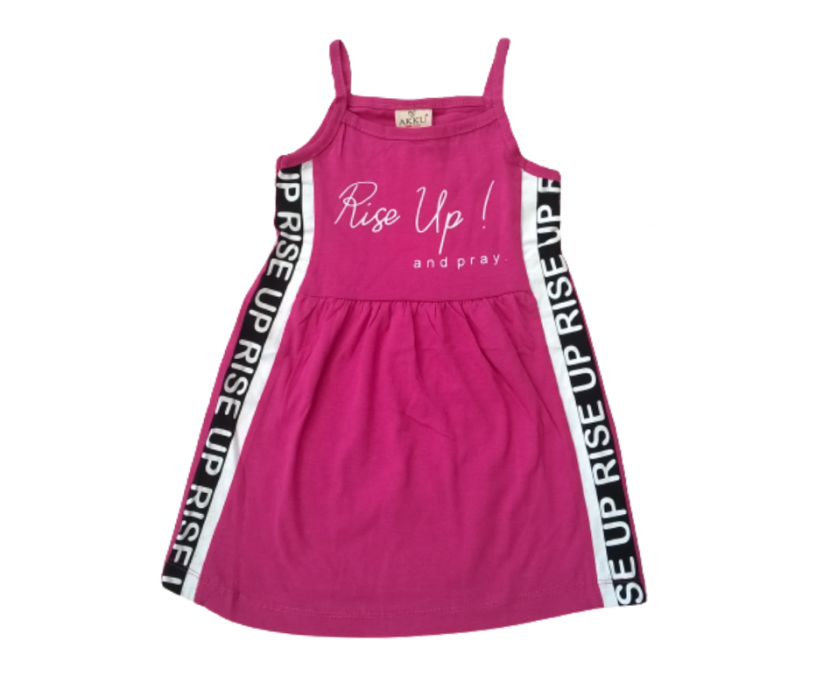 Dívčí letní šaty na ramínka | fialová