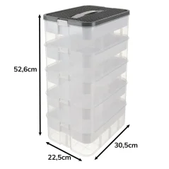 Organizér na kostky 35 l 5patrový s přihrádkami