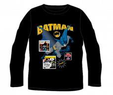 Chlapčenské tričko dlhý rukáv Batman černé