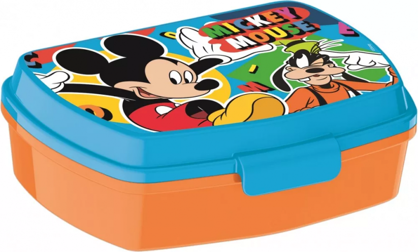 Dětský plastový svačinový box Mikey Mouse | 16 x 12 x 5 cm