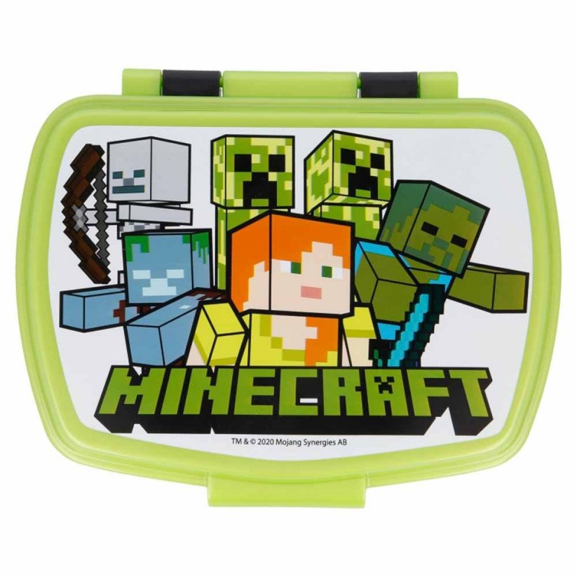 Dětský plastový svačinový box Minecraft