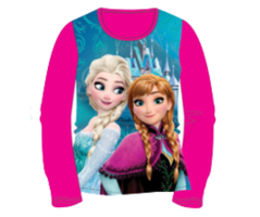 Dievčenské tričko dl. rukáv Frozen červené