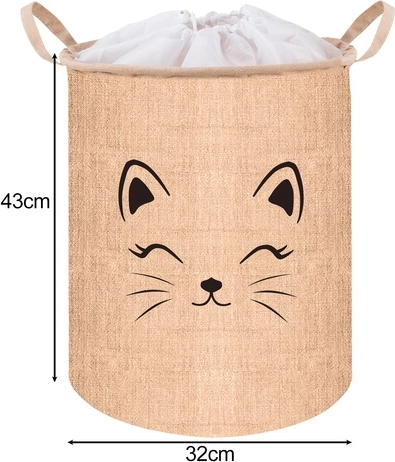 Úložný koš na hračky Kočička 35l