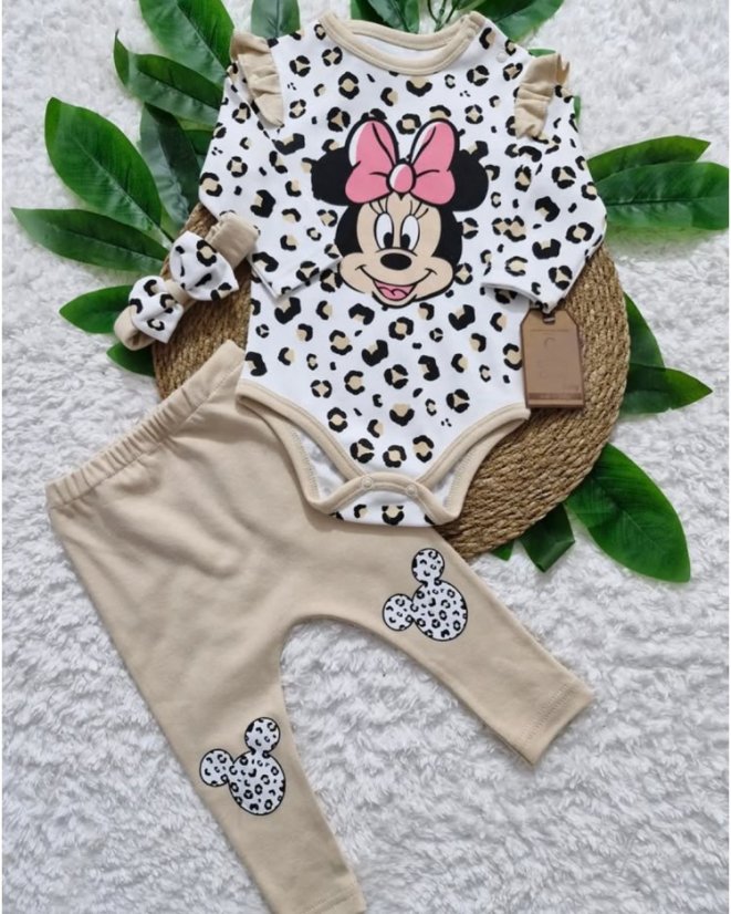3dílná Dětská souprava Minnie – body, legíny a čelenka