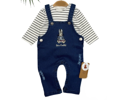 2dílná dětská souprava – tričko a džínové kalhoty s laclem Rabbit