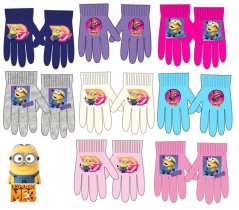 Dětské rukavice Minions lososové