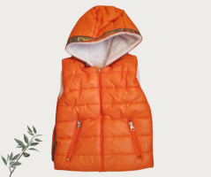 Gilet trapuntato per bambini con cappuccio 98