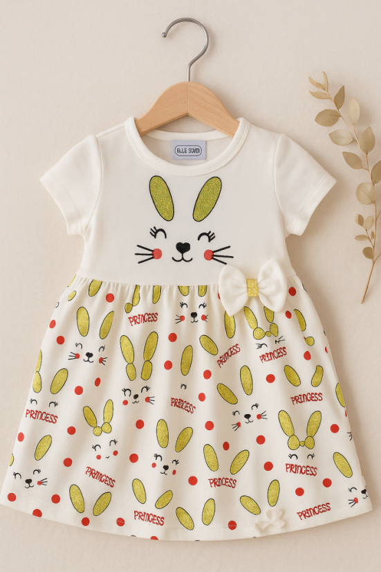 Abito maniche corte bambina Bunny 116/122