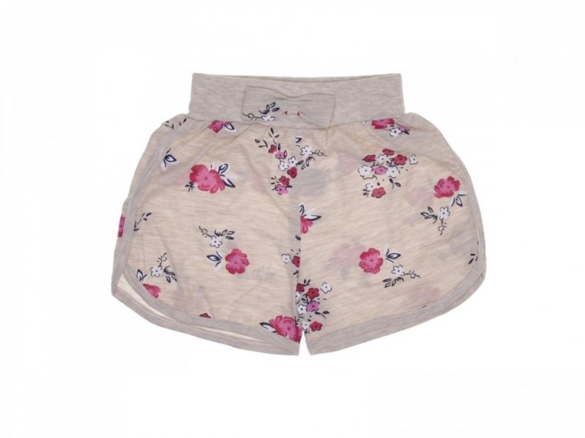 Pantaloncini per ragazze con fiori | grigio