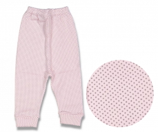 Pantaloni pentru bebe roz Buline