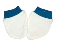 Mănusi protectie bebe alb-navy