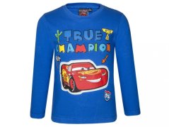 Dětské tričko dlouhý rukáv modré Cars