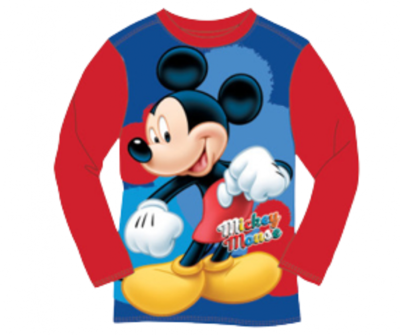 Bluză de copii mânecă lungă rosu Mickey