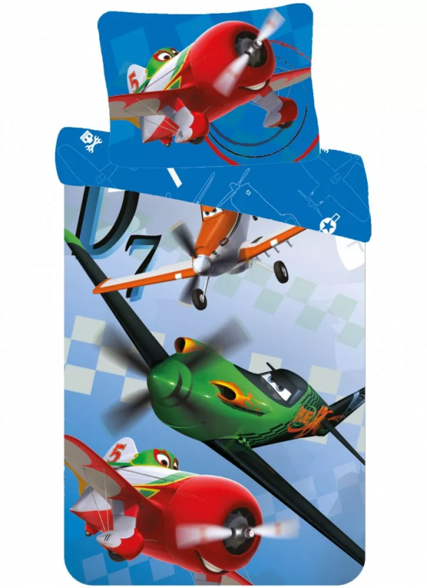Dětské bavlněné povlečení Disney Planes Letadla | 90 × 140