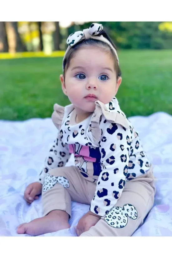 3dílná Dětská souprava Minnie – body, legíny a čelenka