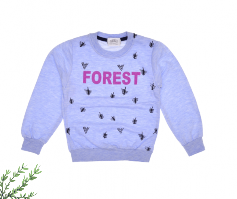 Dívčí svetr-mikina Forest | modrá