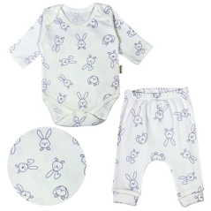 2-dielna detská súprava – body a tepláčky Zajačik