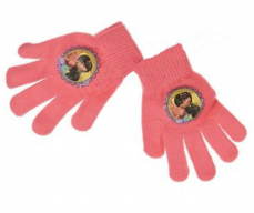 Dievčenské rukavice Elena z Avaloru lososové