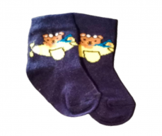 Kojenecké ponožky modré Bear 0/6 m
