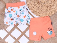 Dětské kraťasy 2 ks Tropical oranžové