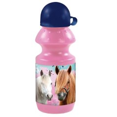 Láhev na pití 330 ml Koně růžová