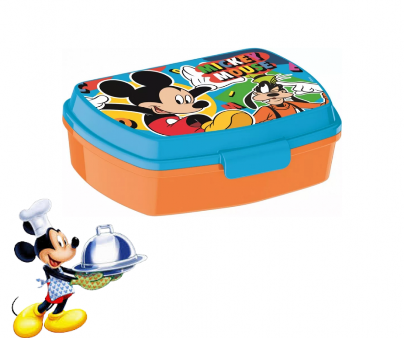 Detský plastový desiatový box Mickey Mouse