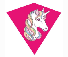 Létající drak 68 x 73 cm - Jednorožec