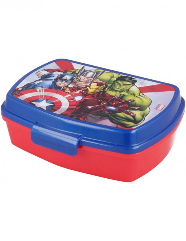 Dětský plastový svačinový box Avengers 16 x 12 x 5 cm