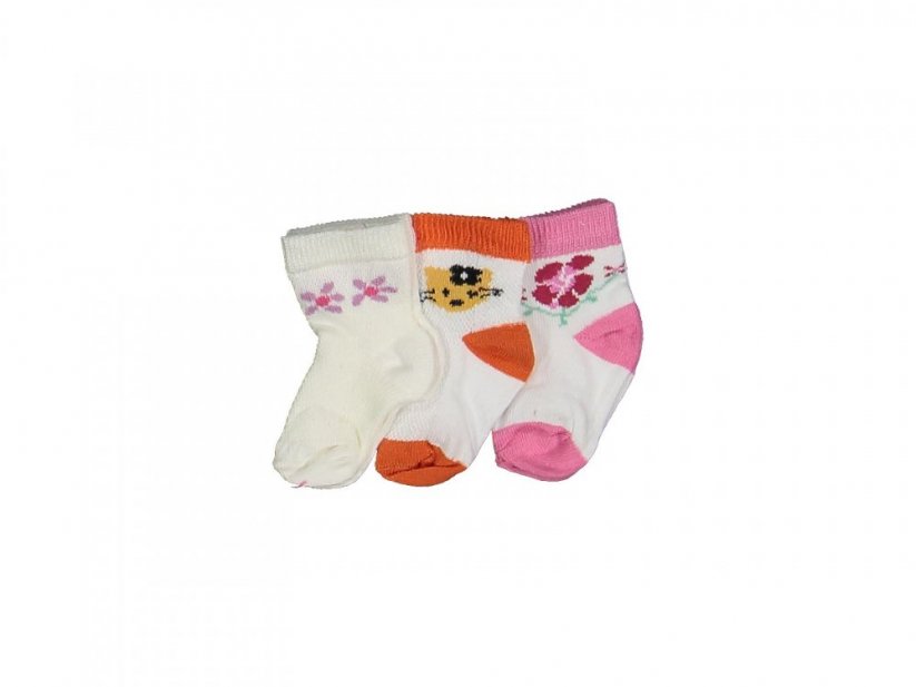 3 ks kojenecké ponožky novorozence 56
