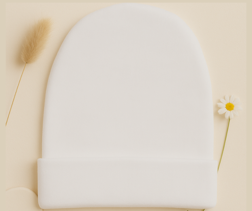 Cuffietta bianco per neonati Baby - Taglia: 68