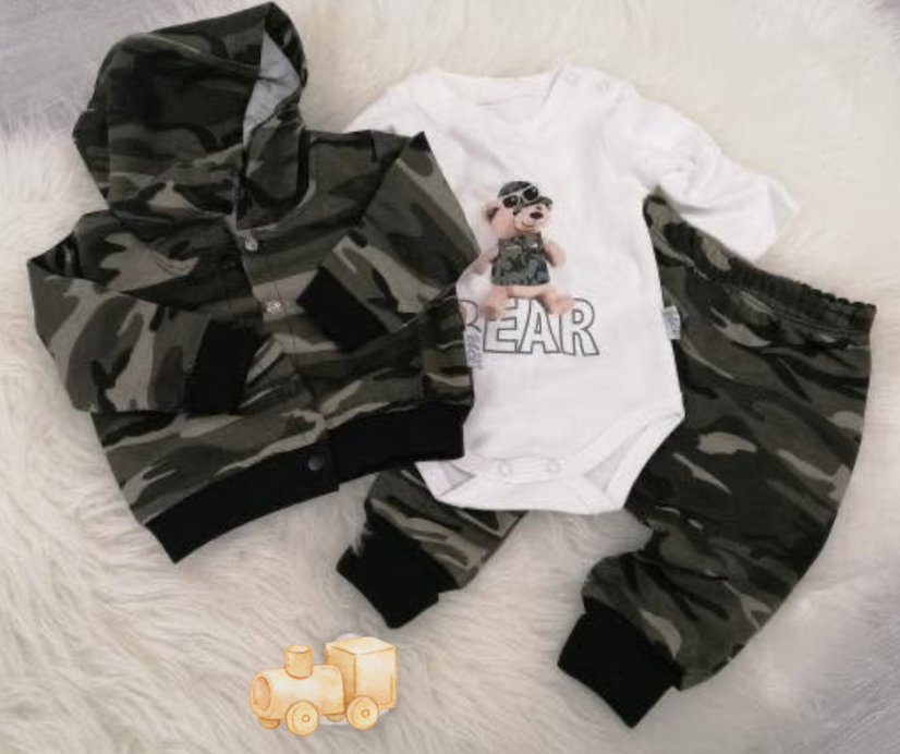 Compleu pentru copii body, hanorac, pantaloni Bear Army