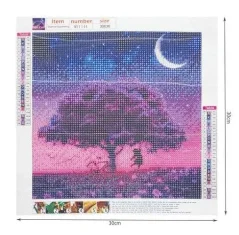 Diamantová malba 5D Strom života 30 × 30 cm