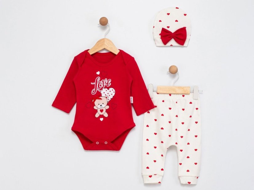 3dílná souprava Bear – body, tepláčky a čepička