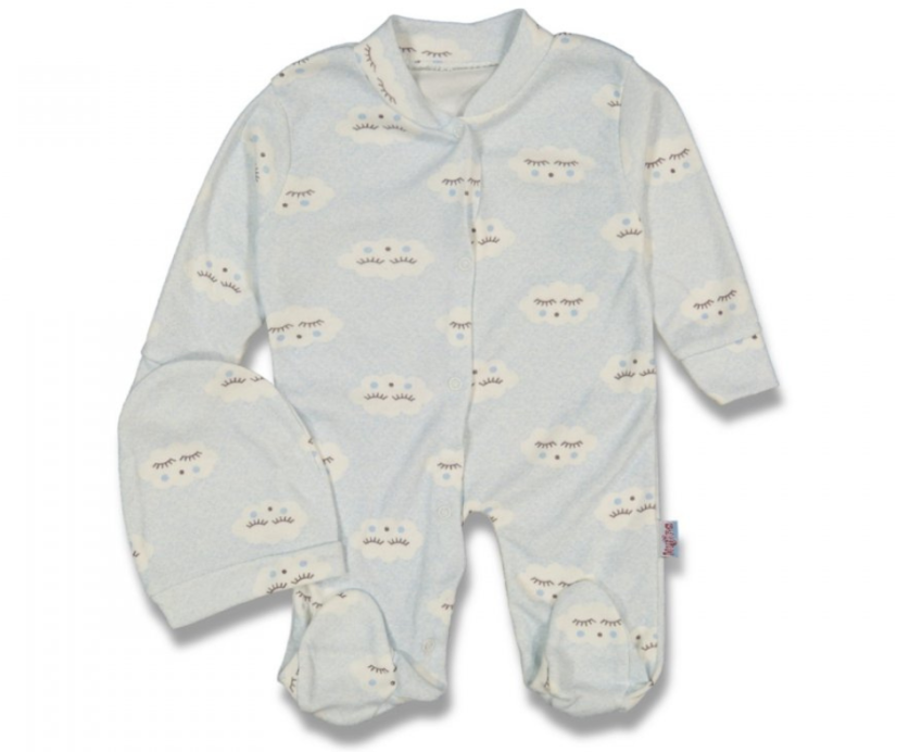 Tuta con cappellino neonato Nuvole 68