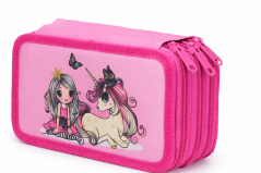 Třípatrový penál s výbavou Jednorožec