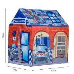 Detský stan, policajná stanica modrý 95 × 75 × 102 cm