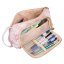 Astuccio rosa doppio scomparto con motivo