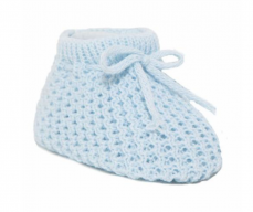 Scarpine per neonati all’uncinetto blu