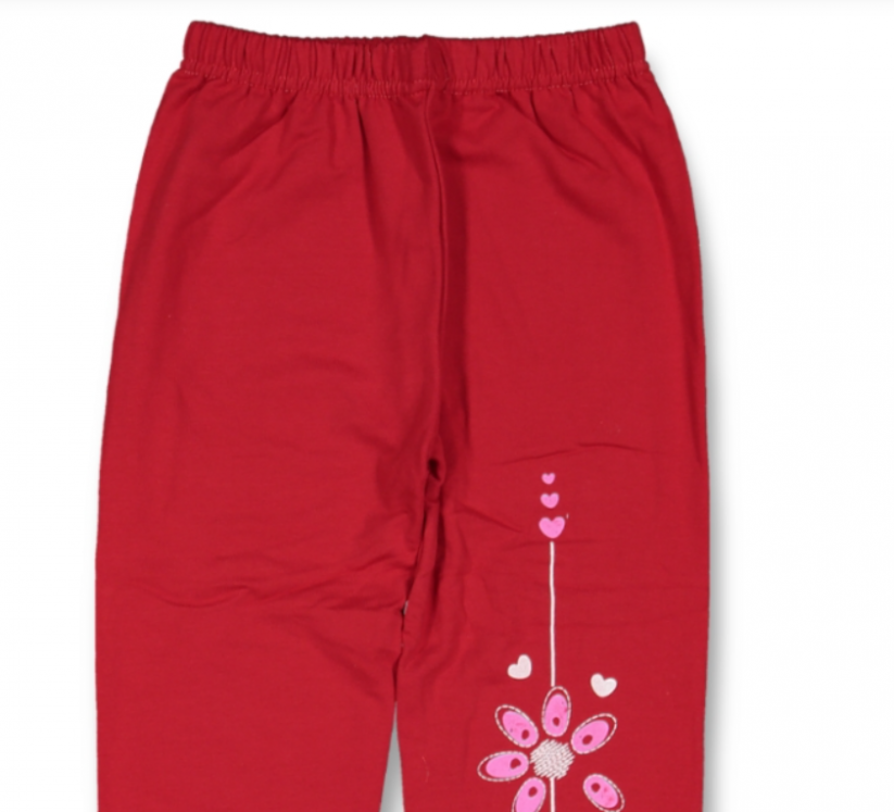 Pantaloni pentru fete roșu 110