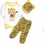 set 3 piese pentru bebeluși-body-panataloni cu boteșei-căciulă Tigry