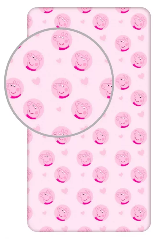 Lenzuolo per bambini Peppa Pig 90x200 cm