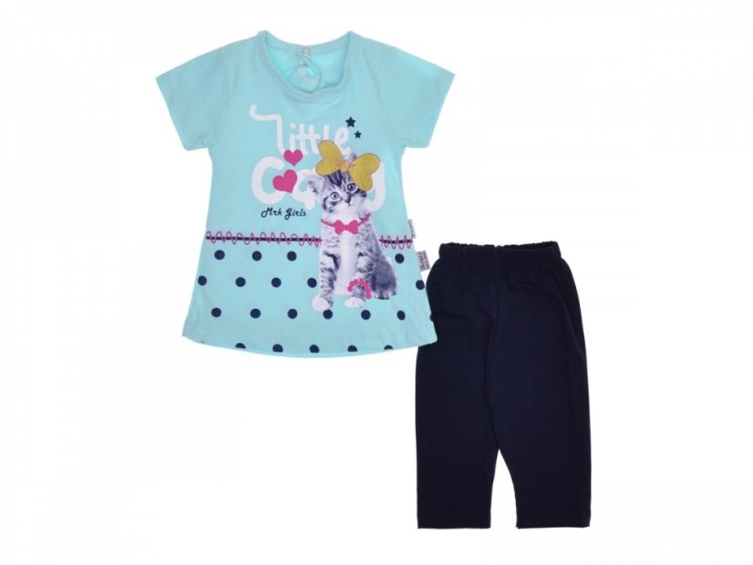 Completo t-shirt e leggings 3/4 Gattino