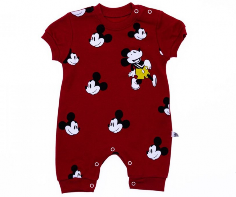 Dojčenský overal červený Mickey 62