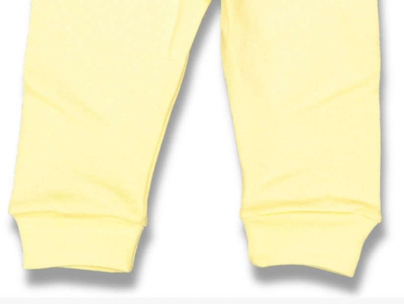 Pantaloni per neonati cotone giallo