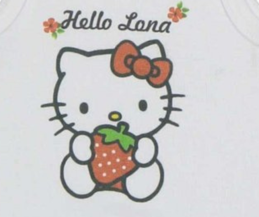 Bavlněné kojenecké body bez rukávů Hello Kitty - Veľkosť: 62/68