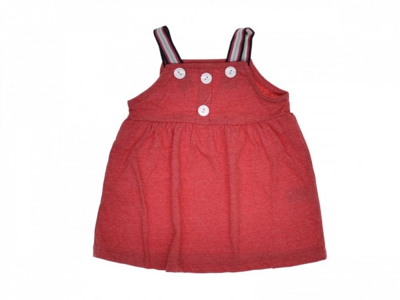Dívčí letní šaty na ramínka | červená