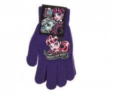 Dievčenské rukavice Monster High tm. fialové