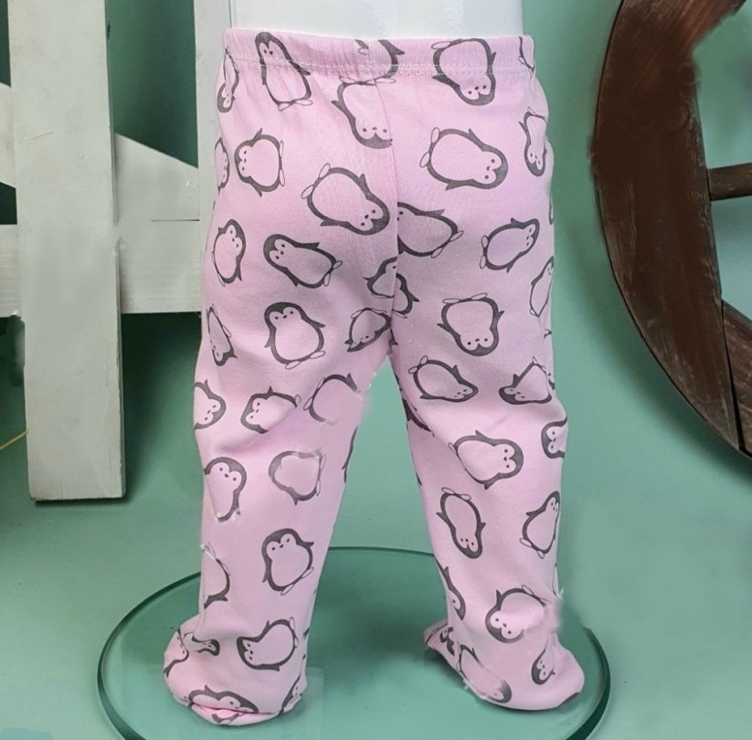 Pantaloni per neonati Pinguino rosa 68