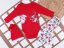 Set 3 pezzi per neonati Santa
